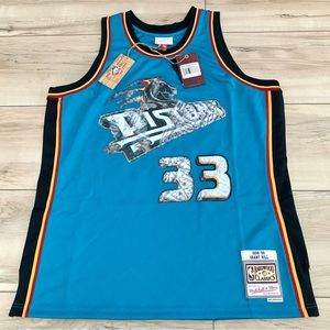 Grant Hill Mens XL Pistons Mitchell And Ness 75th Anniversary Swingman Jersey